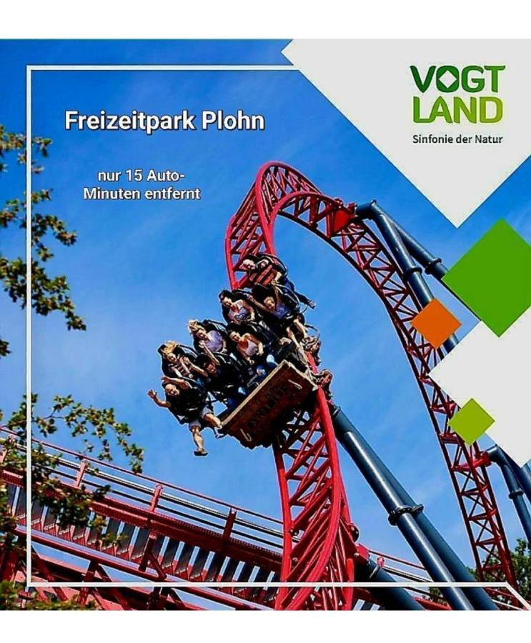 Ferienwohnung "Blick Mylau" - Naehe Freizeitpark Plohn & Weltgroesster Ziegelsteinbruecke Reichenbach im Vogtland Exterior foto