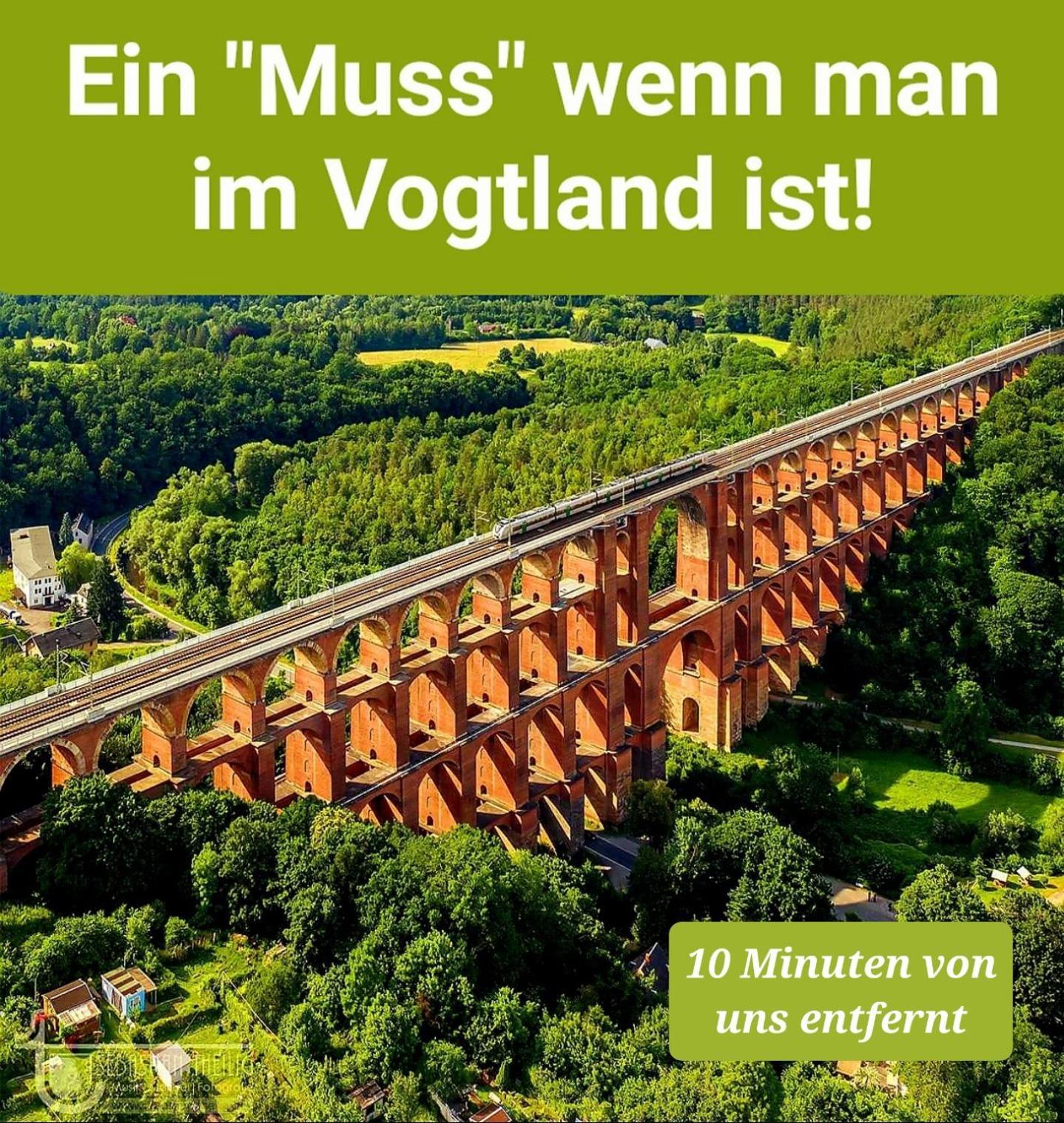 Ferienwohnung "Blick Mylau" - Naehe Freizeitpark Plohn & Weltgroesster Ziegelsteinbruecke Reichenbach im Vogtland Exterior foto